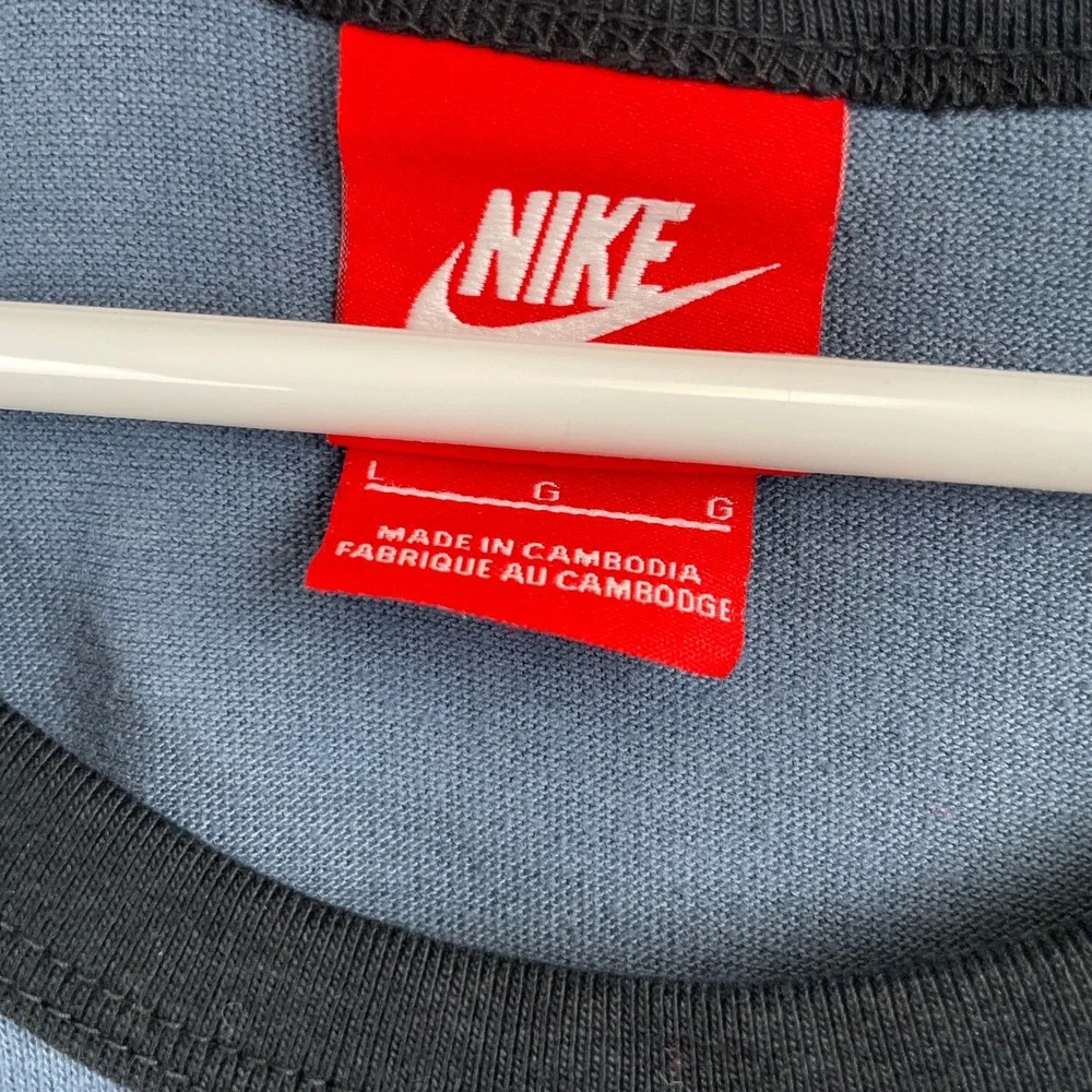 Nike Sportswear Ace Logo Futura Ringer Tank Top Blue Orange L Retro Rare Red Tag
